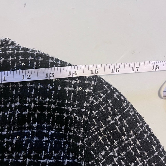 Derek Lam Tweed Scoop Neck Cropped Blazer Jacket - Picture 7 of 16